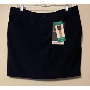 Eddie Bauer Navy Adventurer 2.0 Skort Hiking Quick Dry Skirt Size 12 NEW